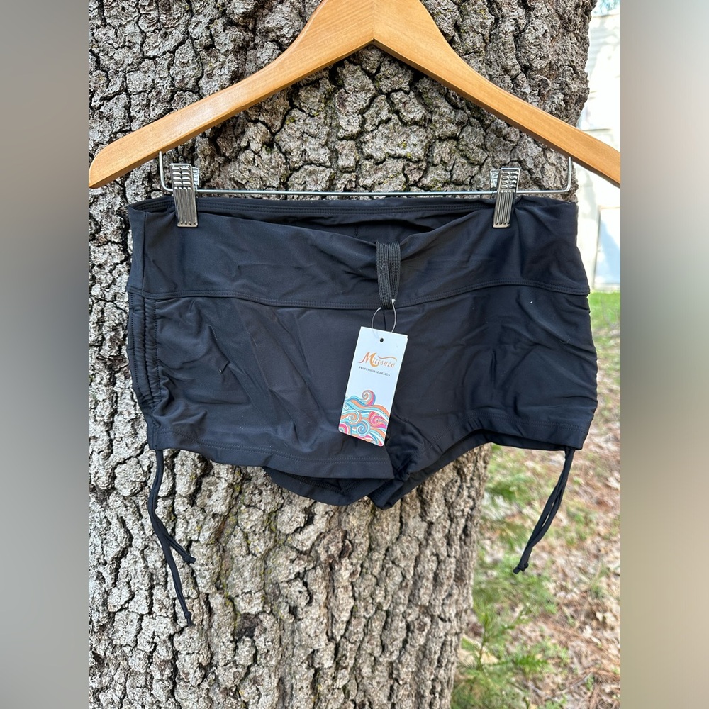 Micosuza Women’s Black Bikini Swim Shorts